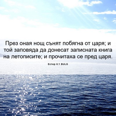 Picture 06 - Естир 6:1 BULG - През оная нощ сънят - Bible Verse Picture