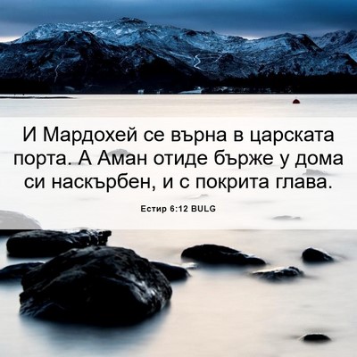 Picture 06 - Естир 6:12 BULG - И Мардохей се върна в - Bible Verse Picture