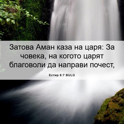 Picture 06 - Естир 6:7 BULG - Затова Аман каза на царя: - Bible Verse Picture