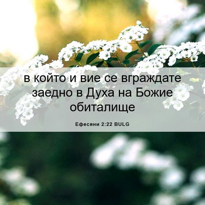 Picture 06 - Ефесяни 2:22 BULG - в който и вие се вграждате - Bible Verse Picture