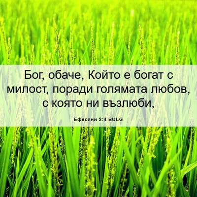 Picture 06 - Ефесяни 2:4 BULG - Бог, обаче, Който е богат с - Bible Verse Picture