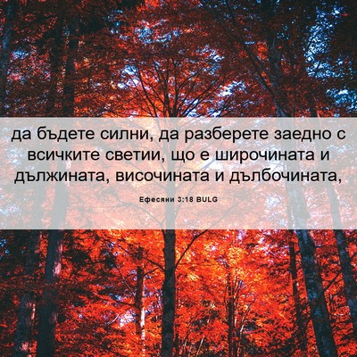 Picture 06 - Ефесяни 3:18 BULG - да бъдете силни, да - Bible Verse Picture