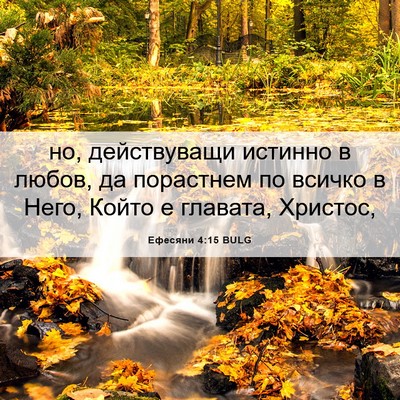 Picture 06 - Ефесяни 4:15 BULG - но, действуващи истинно в - Bible Verse Picture