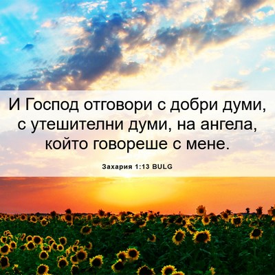 Picture 06 - Захария 1:13 BULG - И Господ отговори с добри - Bible Verse Picture