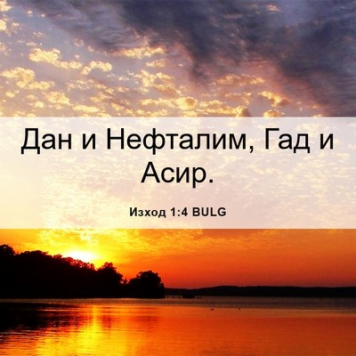 Picture 06 - Изход 1:4 BULG - Дан и Нефталим, Гад и - Bible Verse Picture