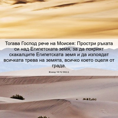 Picture 06 - Изход 10:12 BULG - Тогава Господ рече на - Bible Verse Picture