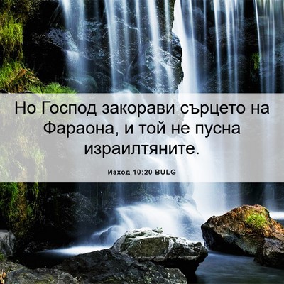 Picture 06 - Изход 10:20 BULG - Но Господ закорави сърцето - Bible Verse Picture