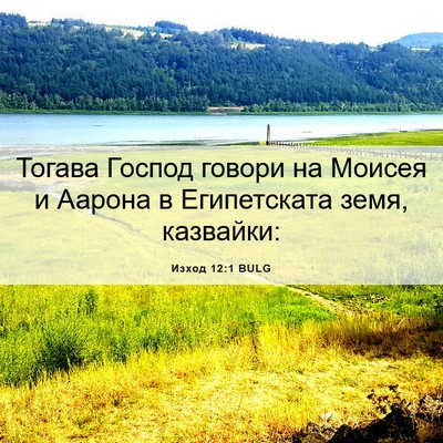 Picture 06 - Изход 12:1 BULG - Тогава Господ говори на - Bible Verse Picture