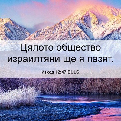 Picture 06 - Изход 12:47 BULG - Цялото общество - Bible Verse Picture