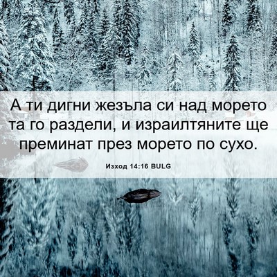 Picture 06 - Изход 14:16 BULG - А ти дигни жезъла си над - Bible Verse Picture