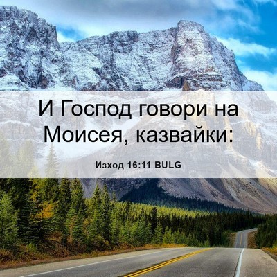 Picture 06 - Изход 16:11 BULG - И Господ говори на Моисея, - Bible Verse Picture