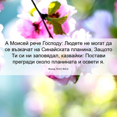 Picture 06 - Изход 19:23 BULG - А Моисей рече Господу: - Bible Verse Picture