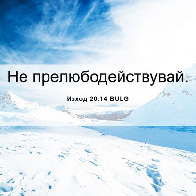 Picture 06 - Изход 20:14 BULG - Не - Bible Verse Picture