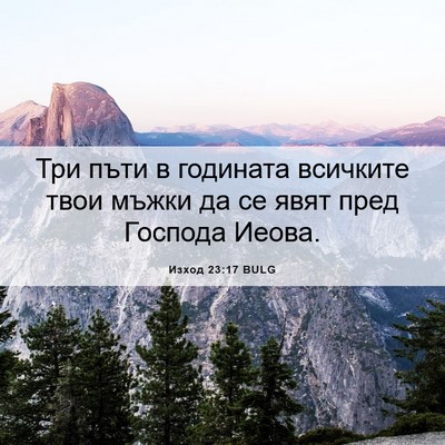Picture 06 - Изход 23:17 BULG - Три пъти в годината - Bible Verse Picture