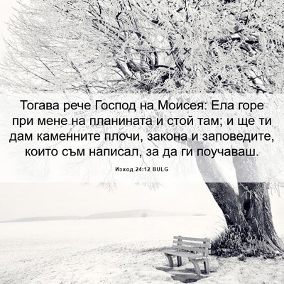 Picture 06 - Изход 24:12 BULG - Тогава рече Господ на - Bible Verse Picture