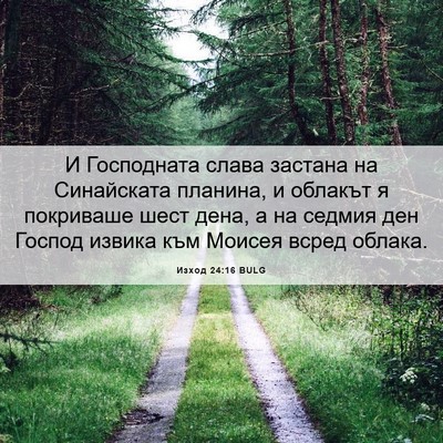 Picture 06 - Изход 24:16 BULG - И Господната слава застана - Bible Verse Picture