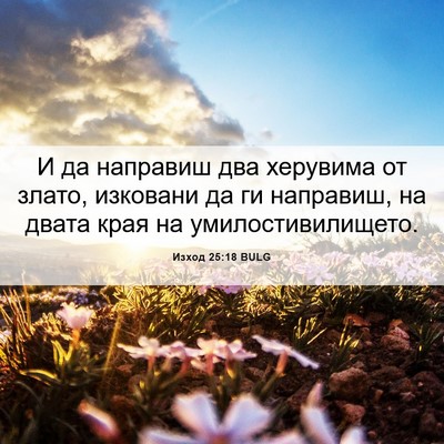 Picture 06 - Изход 25:18 BULG - И да направиш два херувима - Bible Verse Picture