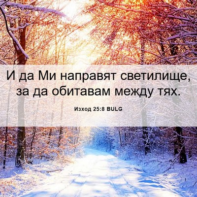 Picture 06 - Изход 25:8 BULG - И да Ми направят светилище, - Bible Verse Picture