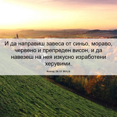 Picture 06 - Изход 26:31 BULG - И да направиш завеса от - Bible Verse Picture