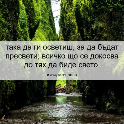 Picture 06 - Изход 30:29 BULG - така да ги осветиш, за да - Bible Verse Picture