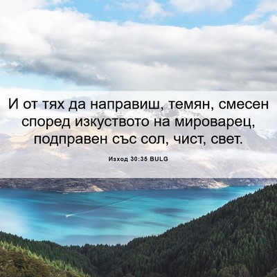 Picture 06 - Изход 30:35 BULG - И от тях да направиш, темян, - Bible Verse Picture
