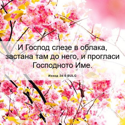 Picture 06 - Изход 34:5 BULG - И Господ слезе в облака, - Bible Verse Picture