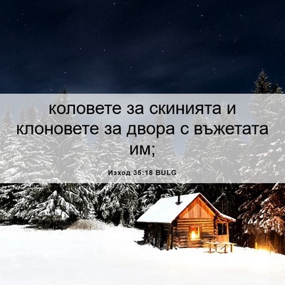 Picture 06 - Изход 35:18 BULG - коловете за скинията и - Bible Verse Picture