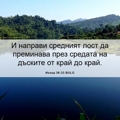 Picture 06 - Изход 36:33 BULG - И направи средният лост да - Bible Verse Picture