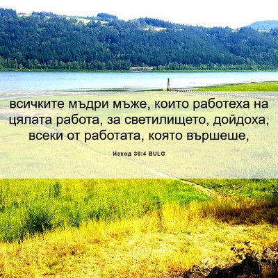 Picture 06 - Изход 36:4 BULG - всичките мъдри мъже, които - Bible Verse Picture