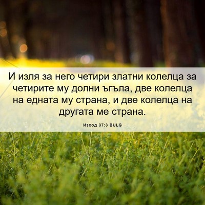 Picture 06 - Изход 37:3 BULG - И изля за него четири - Bible Verse Picture