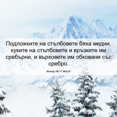Picture 06 - Изход 38:17 BULG - Подложките на стълбовете - Bible Verse Picture