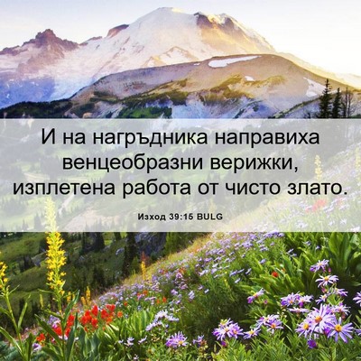Picture 06 - Изход 39:15 BULG - И на нагръдника направиха - Bible Verse Picture