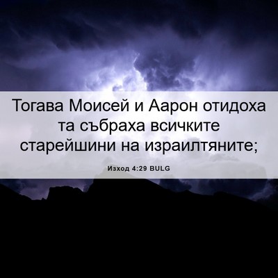 Picture 06 - Изход 4:29 BULG - Тогава Моисей и Аарон - Bible Verse Picture