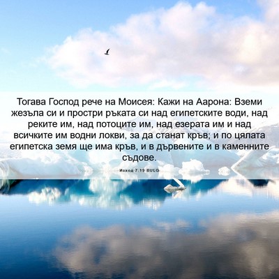 Picture 06 - Изход 7:19 BULG - Тогава Господ рече на - Bible Verse Picture