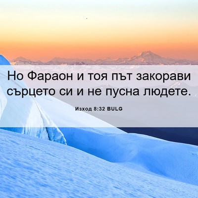 Picture 06 - Изход 8:32 BULG - Но Фараон и тоя път - Bible Verse Picture