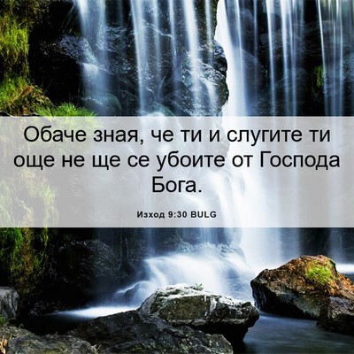 Picture 06 - Изход 9:30 BULG - Обаче зная, че ти и слугите - Bible Verse Picture