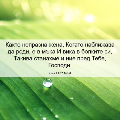 Picture 06 - Исая 26:17 BULG - Както непразна жена, - Bible Verse Picture