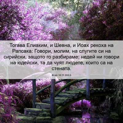 Picture 06 - Исая 36:11 BULG - Тогава Елиаким, и Шевна, и - Bible Verse Picture