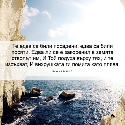 Picture 06 - Исая 40:24 BULG - Те едва са били посадени, - Bible Verse Picture