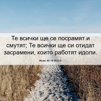 Picture 06 - Исая 45:16 BULG - Те всички ще се посрамят и - Bible Verse Picture