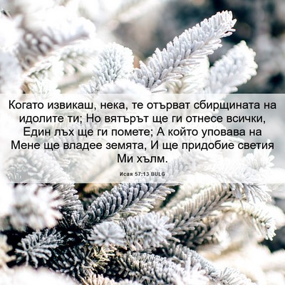 Picture 06 - Исая 57:13 BULG - Когато извикаш, нека, те - Bible Verse Picture