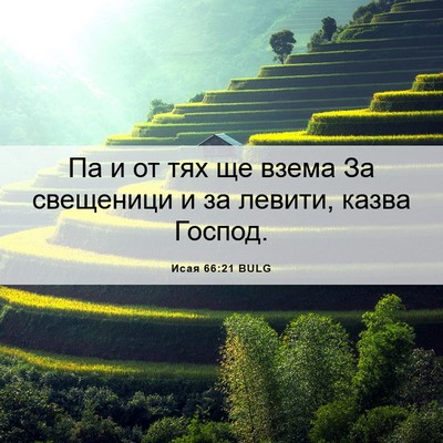 Picture 06 - Исая 66:21 BULG - Па и от тях ще взема За - Bible Verse Picture