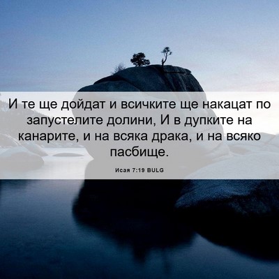 Picture 06 - Исая 7:19 BULG - И те ще дойдат и всичките - Bible Verse Picture