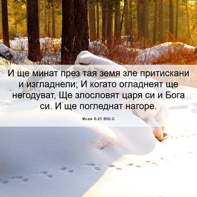 Picture 06 - Исая 8:21 BULG - И ще минат през тая земя - Bible Verse Picture
