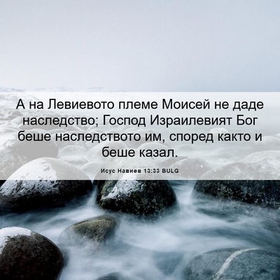 Picture 06 - Исус Навиев 13:33 BULG - А на Левиевото племе - Bible Verse Picture