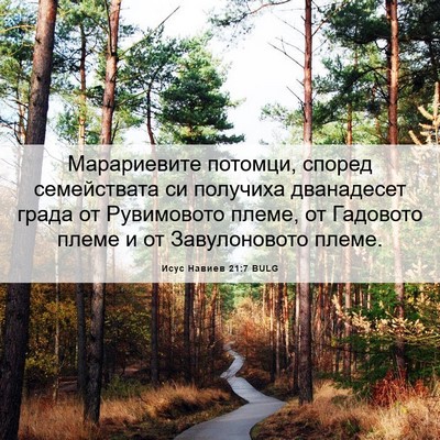 Picture 06 - Исус Навиев 21:7 BULG - Марариевите потомци, - Bible Verse Picture