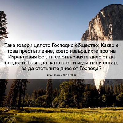 Picture 06 - Исус Навиев 22:16 BULG - Така говори цялото - Bible Verse Picture