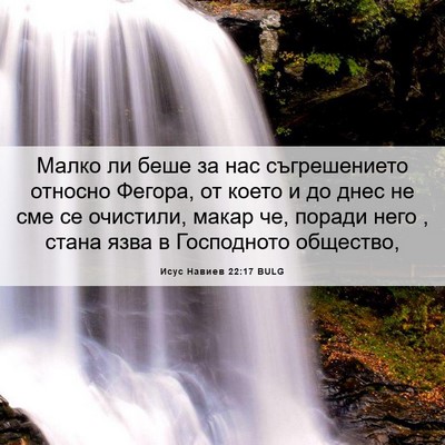 Picture 06 - Исус Навиев 22:17 BULG - Малко ли беше за нас - Bible Verse Picture
