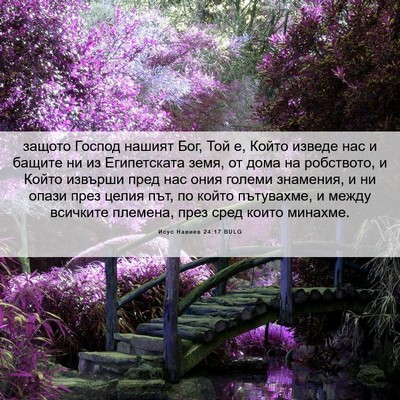 Picture 06 - Исус Навиев 24:17 BULG - защото Господ нашият Бог, - Bible Verse Picture