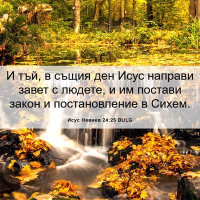 Picture 06 - Исус Навиев 24:25 BULG - И тъй, в същия ден Исус - Bible Verse Picture